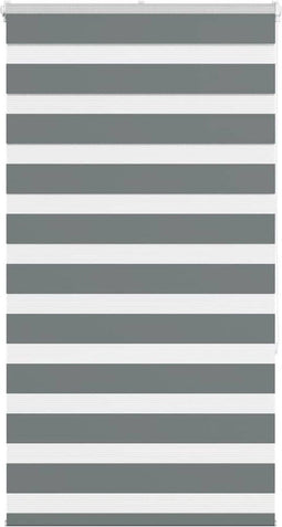 vidaXL - Zebra - rolgordijn - 90x150 - cm - stofbreedte - 85,9 - cm - donkergrijs