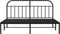 vidaXL - Bedframe - met - hoofdbord - metaal - zwart - 160x200 - cm