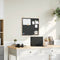 vidaXL - Krijtbord - met - massief - grenenhouten - lijst - 60x55 - cm - zwart