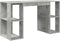 vidaXL - Bureau - met - Opslag - Beton - Grijs - 130x50.5x75 - cm - Gelaagd - Hout