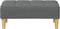 vidaXL - Voetenbank - 77x55x31 - cm - stof - donkergrijs