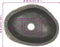 vidaXL - Wastafel - ovaal - 37-46x29-36 cm - riviersteen - antraciet