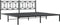 vidaXL - Bedframe - met - hoofdbord - metaal - zwart - 193x203 - cm