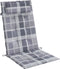 vidaXL - Stoelkussens - 6 - st - hoge - rug - ruitpatroon - oxford - stof - grijs