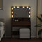 vidaXL - Kaptafel - met - LED - 80x41x134,5 - cm - bruin - eikenkleurig