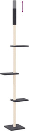 vidaXL - Kattenmeubel - vloer - tot - plafond - 267,5-297,5 - cm - donkergrijs