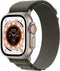 Apple Watch Ultra - 4G/LTE - 49mm - Titanium kast - Groen Alpine bandje - Small