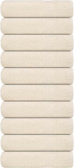 vidaXL - Douchehanddoeken - 10 - st - 70x140 - cm - 360 - g/m² - 100% - katoen - crème