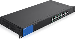 Linksys LGS124P - Netwerk Switch - Unmanaged - PoE - 1000 Mbps - 24-Poorten