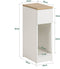 SoBuy FBT111-WN - Smal Nachtkastje - Lade en Open Plank - Wit 20x35x60cm