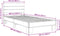 vidaXL - Bedframe - bewerkt - hout - en - metaal - gerookt - eikenkleurig - 100x200 - cm