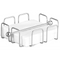 Servetten houder 19x19x6.5cm verchroomd