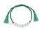 Scmyk BG-266 - Gevlochten armband - Zilver plated schakelketting - Turquoise