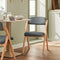 SoBuy FST92-SG - Bureaustoel - Houten Klapstoel met Zitkussen - Donkergrijs 47.5x77x59 cm