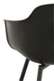 Eetkamerstoelen - Kuip stoel - Set van 4 kuipstoelen - Zwart Kunststof