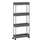 Servierwagen met 4 niveaus grijs 39 x 83,5 x 12,5 cm