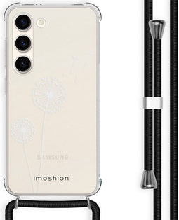 iMoshion Hoesje Geschikt voor Samsung Galaxy S23 Hoesje Met Koord - iMoshion Design Hoesje met Koord - Transparant / Dandelion