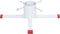 vidaXL - Kerstboomstandaard - 61x61x15,5 - cm - wit