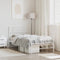 vidaXL - Bedframe - met - hoofd- - en - voeteneinde - metaal - wit - 80x200 - cm