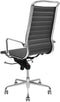 Feel Home - Hoge design bureaustoel - Echt leer - Donkergrijs