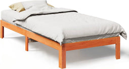 vidaXL - Bedframe - zonder - matras - massief - grenenhout - wasbruin - 80x200 - cm