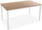 Eettafel Wit Bruin Hout MDF (80 x 76 x 140 cm)