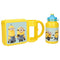 Minions Broodtrommel / Lunchtrommel met Bijpassende Drinkfles voor Kinderen | Lunch Trommel | Lunchboxen | Drinkbeker | Drinkbekers | Lunch Box | Lunchbox | BPA Vrij