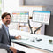 VEVOR ZD200 - Dubbele monitorarm - Verstelbare gasveer 13-35 inch - Zwart