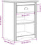 vidaXL - Nachtkastje - BODO - 53x38,5x67 - cm - massief - grenenhout - bruin