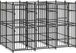 vidaXL - Hondenkennel - 5,53 - m² - staal
