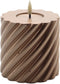 swirl led kaars metallic champagne 10x10cm