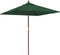 vidaXL - Parasol - met - houten - paal - 198x198x231 - cm - groen