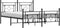 vidaXL - Bedframe - met - voetbord - zonder - matras - metaal - zwart - 160x200 - cm