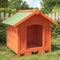 vidaXL - Hondenhok - 65x65x61,5 - cm - massief - grenenhout - bruin