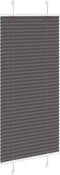 vidaXL - Plissé - rolgordijn - 65x100 - cm - stofbreedte - 64,4 - cm - polyester - zwart