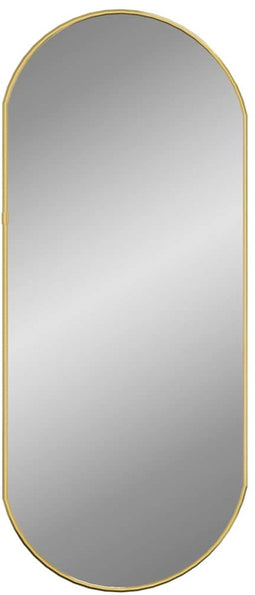 vidaXL - Wandspiegel - 70x30 - cm - ovaal - goudkleurig