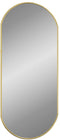 vidaXL - Wandspiegel - 70x30 - cm - ovaal - goudkleurig
