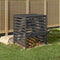 vidaXL - Compostbak - 82,5x82,5x99,5 - cm - massief - grenenhout - grijs