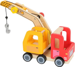 Small Foot - Houten Kraannwagen met Beweegbare Kraan