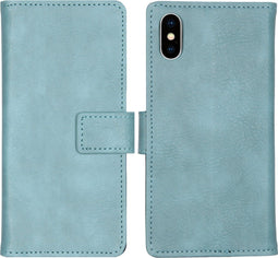 iMoshion Hoesje Geschikt voor iPhone Xs / X Hoesje Met Pasjeshouder - iMoshion Luxe Bookcase - Lichtblauw