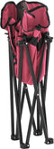 vidaXL Campingstoelen 2 st met vakje inklapbaar roze