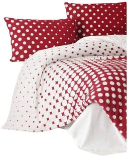 Dekbedovertrek set Rood - 3 Onderdelen - 100% Katoen - Bed 200 x 240 cm (3 stuks)