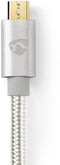 Nedis CCTB60500AL10 - USB A naar USB 2.0 micro kabel - 100 cm - Aluminium