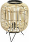 Bureaulamp DKD Home Decor Zwart Metaal Bruin Bamboe (30 x 30 x 40.5 cm)