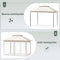 Woltu Vouwbare Tuinpaviljoen met Afneembare Muggenhorren Beige 3 x 3 m