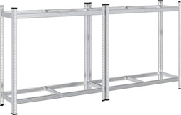 vidaXL - 2-laags - bandenrekken - 2 - st - 110x40x109 - cm - staal - zilverkleurig