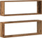vidaXL - Wandplank - Set - van - 2 - Oude - hout - Engineered - hout - 80 - x - 15 - x - 26 - cm