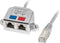Lanberg AD-0026-S - UTP-netwerkkabel CAT5e - 3 x RJ45 - Zilverachtig