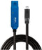 LINDY 43380 - USB 3.2 C/A actieve verlengkabel - 5 m - Zwart