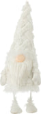 J-Line figuur Kabouter Witte Baard - textiel - wit - small